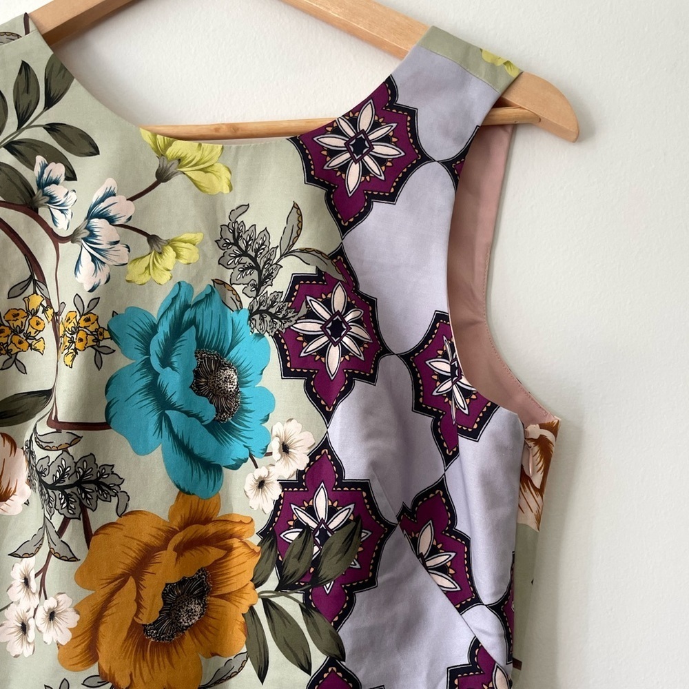 Maeve Floral Sheath Dress in Pink, Yellow, Blue - Picture 6 of 8
